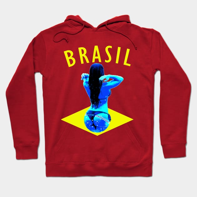 Brasil Bikini Flag Hoodie by heliconista